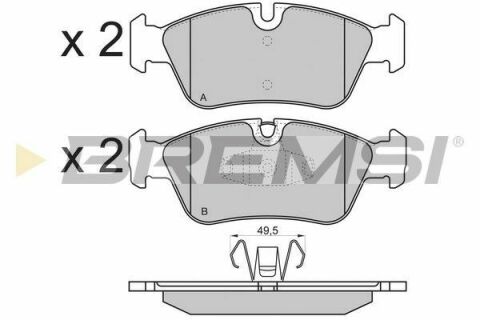 Тормозные колодки пер. BMW 3(E90)/1(E81) 04-13 (ATE) (149,5x57,5x17,8)