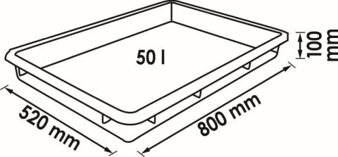 Піддон багатофункціональний 50 л 520x800x100мм