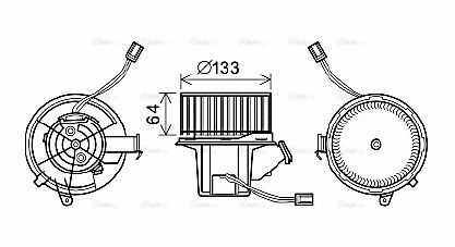 Вентилятор салону W204, S204, C218, X218 MB