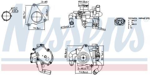 Клапан egr (системи рециркуляції вг) q2, q3, seat, skoda, vw