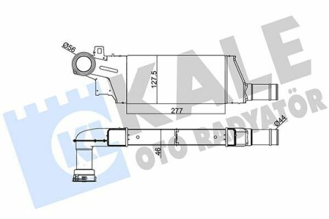 KALE OPEL Інтеркулер Combo Tour, Corsa C 1.3/1.7CDTI