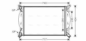 Радіатор охолодження audi a4/6 1.6/2.0 00-