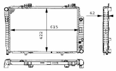 Радиатор охлаждения двигателя C-Class(W202) 2.0-2.8D -01