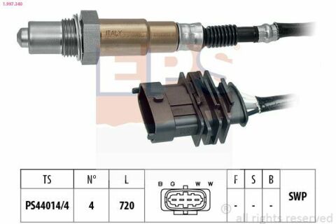 EPS OPEL Лямбда-зонд (4 конт.) OPEL 1,4/1,6: Astra G, Vectra B, Zafira 99-