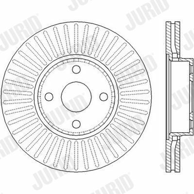 JURID TOYOTA Гальмівний диск передн.Corolla 02-