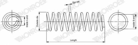 BMW Пружина передня L=371mm 5 F10,F11 BMW Пружина передня L=371mm 5 F10,F11