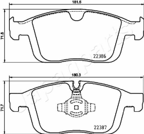 JAPANPARTS VOLVO Тормозные колодки передн.XC60 I 16-