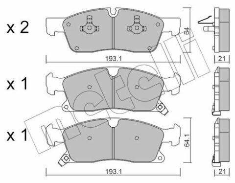 Колодки тормозные (передние) Jeep Grand Cherokee 3.6 V6/5.7 V8 10-