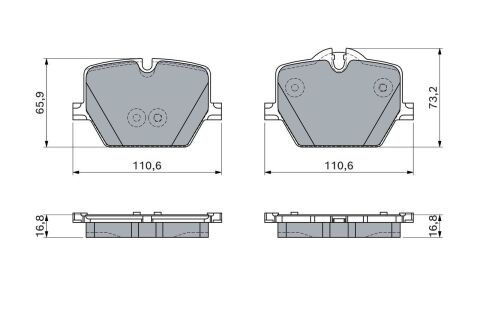 Колодки гальмівні (задні) BMW 3 (G20/G21/G80/G81/G28)/4 (G22/G23/G82/G83/G26) 18-/i4 (G26) 21-