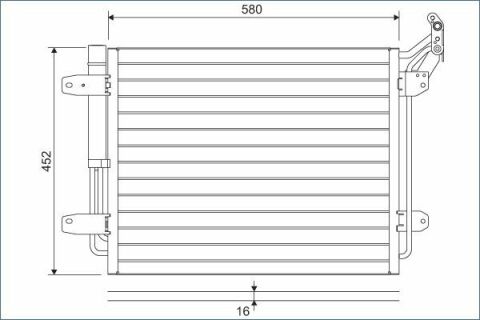 Радіатор кондиціонера VW Tiguan 1.4 TSI/2.0 TDI 07-