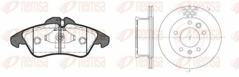 Комплект: 2 диски + 4 колодки гальмівні