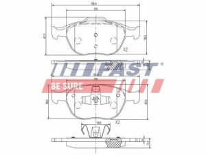 Колодки тормозные передние дисковые FORD Connect 02-13, Focus I 98-04