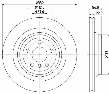 HELLA DB Диск тормозной задн.GLE W166 11-