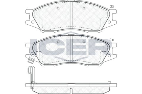 Колодки тормозные (передние) Nissan Almera II 02-/Sunny 00-03