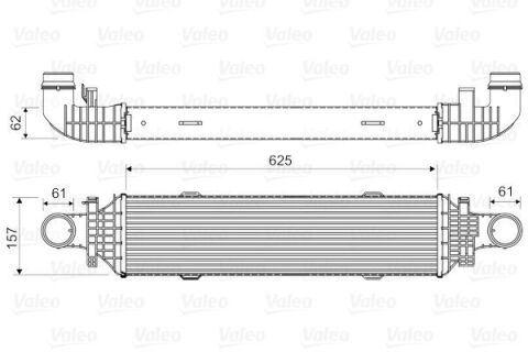 Радиатор интеркулера MB C-class (W204)/E-class (W212) 08-16 (OM651/OM642/M274)