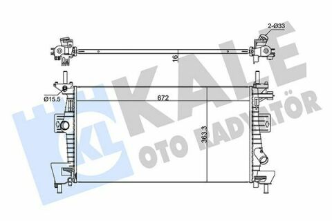 KALE FORD Радіатор охолодження C-Max, Focus III 1.6 10-