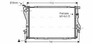 Радіатор охолодження 5 e39, 7 e38 2.5td