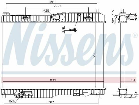 Радіатор охолодження двигуна FD B-MAX(12-)1.5 TDCi(+)[OE 1522383]