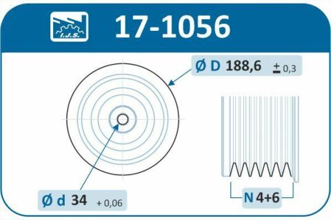 Шків колінвалу Audi A4/A6/A8/VW Passat 2.5TDI 97-05 (4PK+6PK)