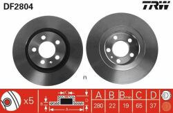 Диск тормозной Skoda Octavia/VW Golf IV (280x22) Диск тормозной Skoda Octavia/VW Golf IV (280x22)