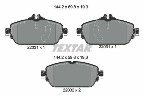 Колодки тормозные (передние) MB C-class (W205/S205/C205) 14- (TRW) Q+