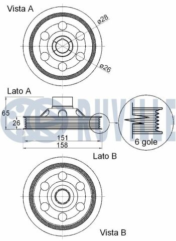 Ременный шкив, коленчатый вал