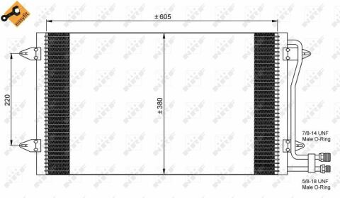 Радіатор кондиціонера VW LT 2.5-2.8 TDI 96-06