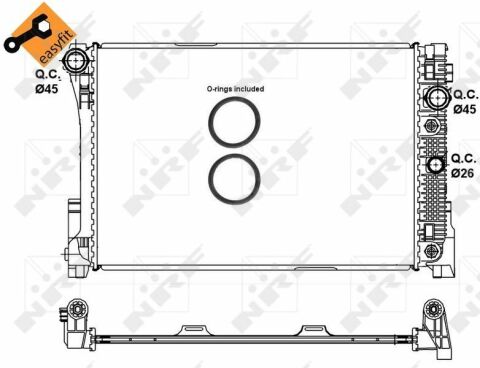 Радиатор охлаждения MB E-class (W212) 1.8-3.5 07-