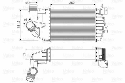 Радіатор інтеркулера Opel Astra H/Zafira 1.3-1.9D 04-