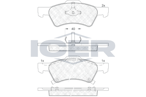 Колодки гальмівні (передні) Chrysler Voyager IV 00-08/Dodge Caravan 00-07/Grand Caravan 07-