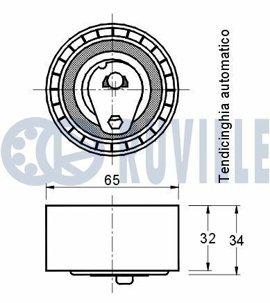 RUVILLE RENAULT Ролик натяжителя ремня 2.0 16V