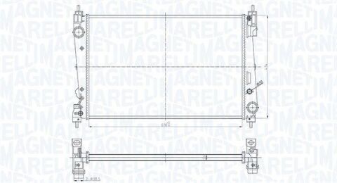 FIAT радіатор охолодження Brava II, Doblo, Grande Punto 1.3/1.9d 07-