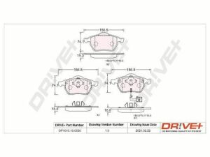 DP1010.10.0830 Drive+ - Гальмівні колодки до дисків