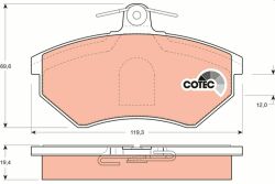 Тормозные колодки пер. Caddy II 9.96/Passat B4/Audi 80
