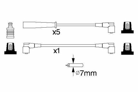 Кабелі запалювання Volvo 850/C70/S70/S80/V70/XC70 2.0-2.4T 91-06