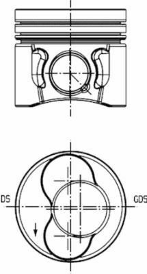 Поршень Audi A3/Skoda Fabia II/VW Caddy III/Golf V 1.9 TDI 03-10 (80.01mm/+0.50) (1-2 циліндр)