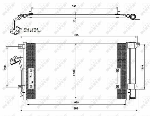 Радиатор кондиционера Audi Q7/Porsche Cayenne/VW Touareg 2.5D/6.0 02-15