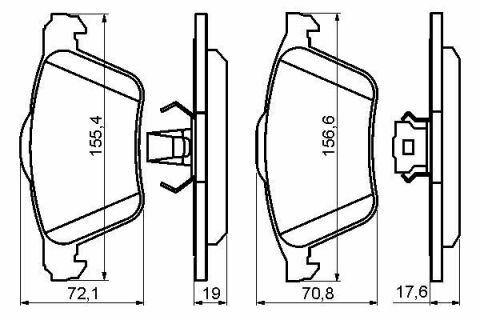 Колодки гальмівні (передні) Volvo S60 00-10/V70 01-08/S80 01-06/XC90 02-14