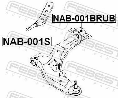 Сайлентблок переднього важеля (зад.) Maxima 00-06