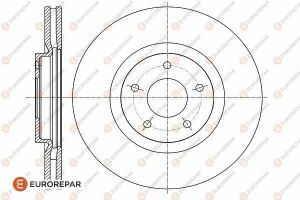 Диск гальмівний вентильований, в упаковці 1шт.