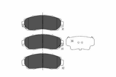 Колодки гальмівні (передні) Honda CR-V IV 1.6-2.4i 12- (Akebono) Колодки гальмівні (передні) Honda CR-V IV 1.6-2.4i 12- (Akebono)