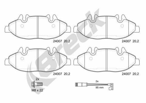 Колодки тормозные (передние) MB Vito (W639) 03-