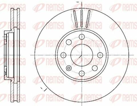 Диск тормозной перед. (вентил.) OPEL Astra G (256*24)