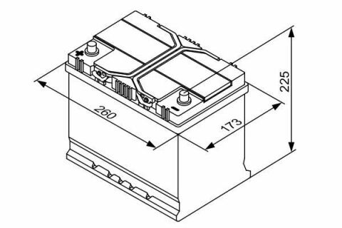 Акумуляторна батарея 70Ah/630A (260x173x225/+L/B01)