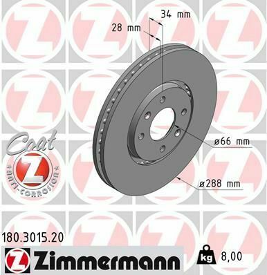 Диск тормозной (передний) Citroen C5 01-/Xantia 97-03 (288x28) (с покрытием) (вентилированный)