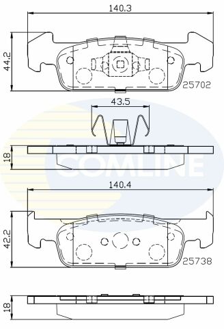 CBP02223 Comline - Гальмівні колодки до дисків