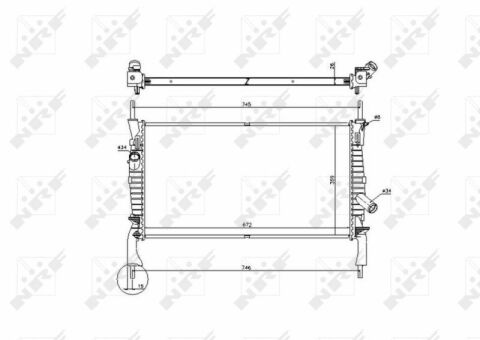 Радиатор охлаждения Ford Transit 2.2-2.4TDCi 06-14