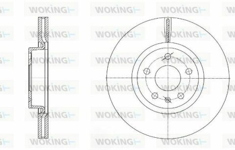 Тормозной диск перед. Caddy III/IV/Golf/Jetta/Passat/Octavia 05- (312x25)