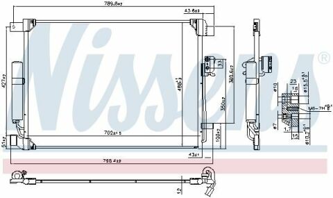 Конденсер  NISSAN  NAVARA  III  (D23)  (14-)  2.3  dCi