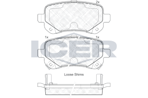 Колодки гальмівні (задні) VW Routan 08-13/Chrysler Grand Voyager 07-/Dodge Journey 08-